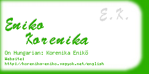 eniko korenika business card