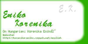 eniko korenika business card